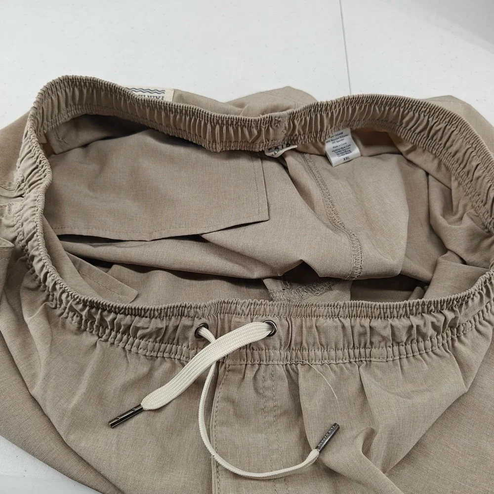 Fair Harbor Shorts Mens XXL Tan Khaki Beige Board Shorts Swim Trunks Unlined 2XL